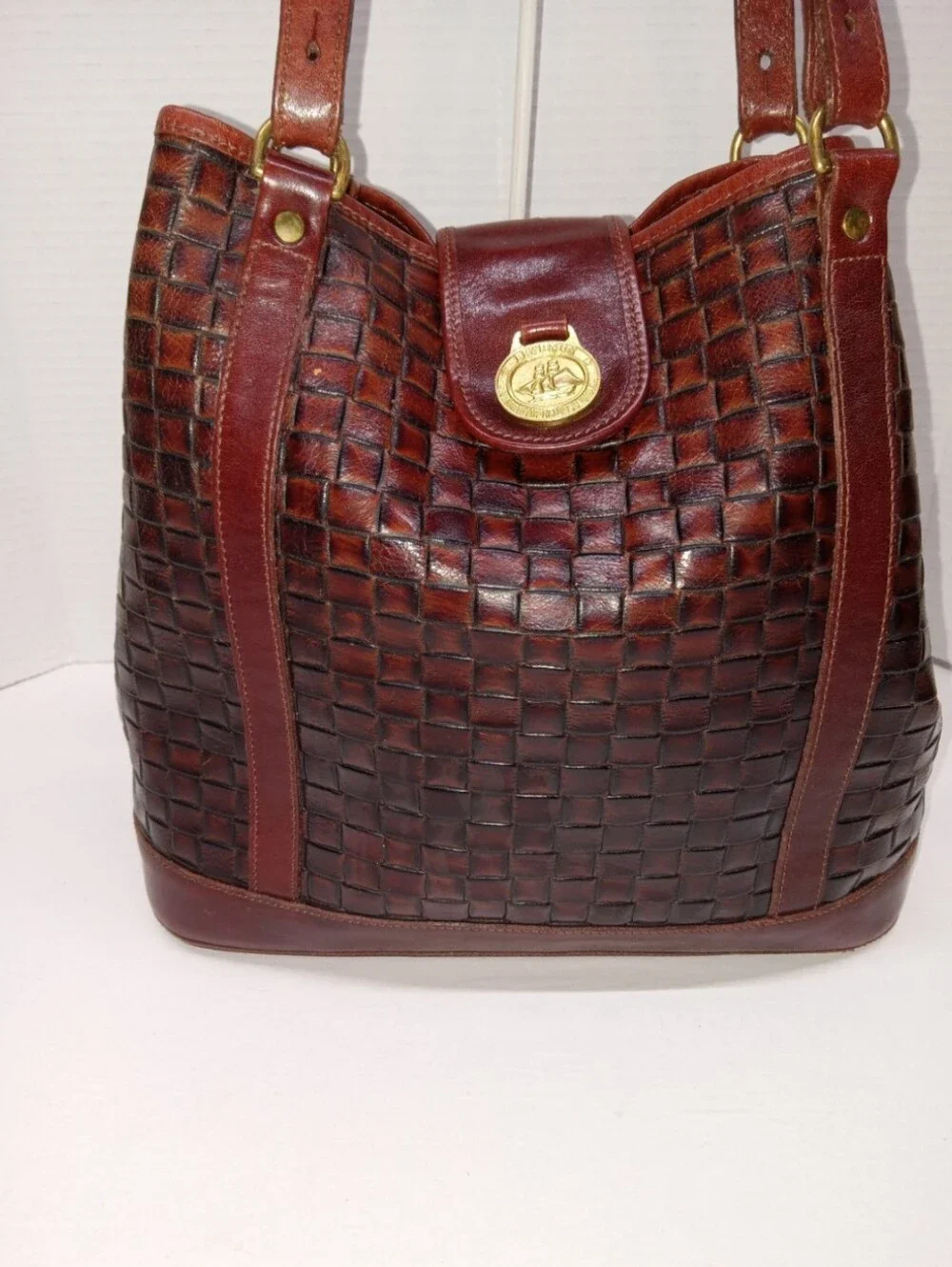Brahmin braided leather